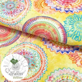 Dekorativna tkanina s teflonskom obradom MANDALA WATERCOLOUR YELLOW