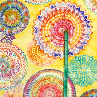 Dekorativna tkanina s teflonskom obradom MANDALA WATERCOLOUR YELLOW