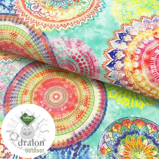 Dekorativna tkanina s teflonskom obradom MANDALA WATERCOLOUR GREEN