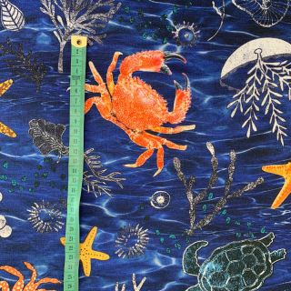 Dekorativna tkanina s teflonskom obradom SEA LIFE ANIMALS