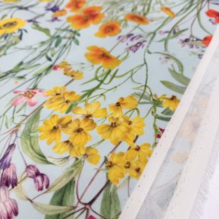 Dekorativna tkanina s teflonom Wildflower Sunny Field