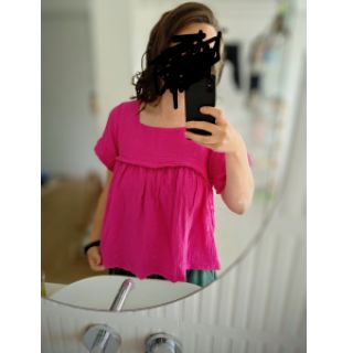 Dvostruka gaza/muslin fuchsia ORGANIC