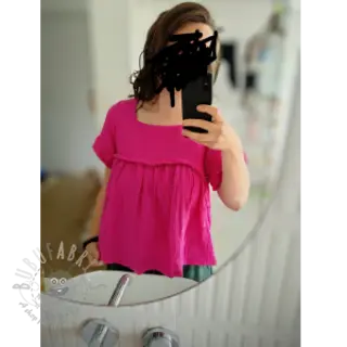 Tetra Tkanina/Muslin fuchsia ORGANIC