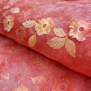 Pamučna tkanina TIE DYE EMBROIDERY Poppy design K