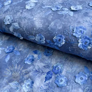 Pamuk TIE DYE EMBROIDERY Poppy design L