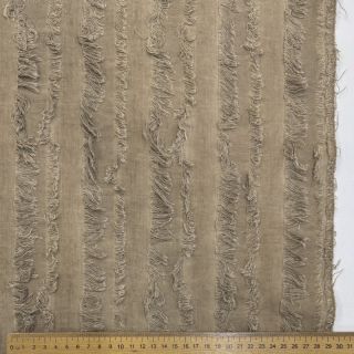 Pamučna tkanina s lanom Vintage Fringe Stripe naturals
