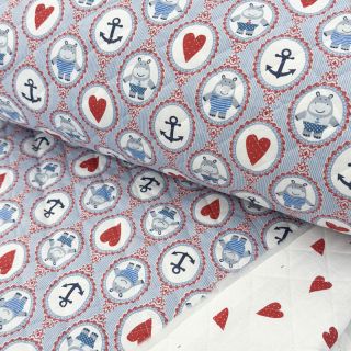 Pamučna tkanina QUILTING Titouan plava