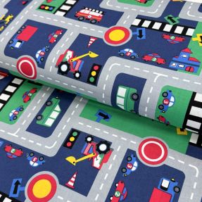Pamučna tkanina Cars on the road design B