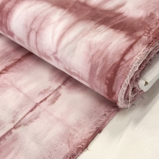 Pamučna tkanina HAND TIE DYE tamna stara roza
