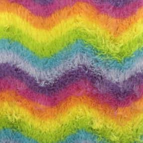Umjetno krzno RAINBOW Stripes multi