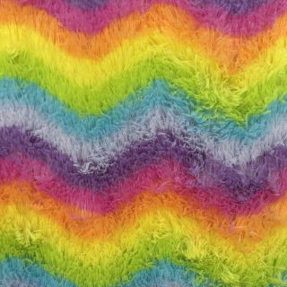Umjetno krzno RAINBOW Stripes multi