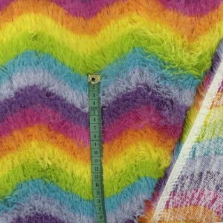 Umjetno krzno RAINBOW Stripes multi