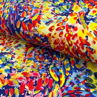 Pletenina VISCOSE LYCRA HEAVY Watercolor Abstract design A digital print