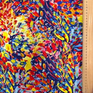 Pletenina VISCOSE LYCRA HEAVY Watercolor Abstract design A digital print