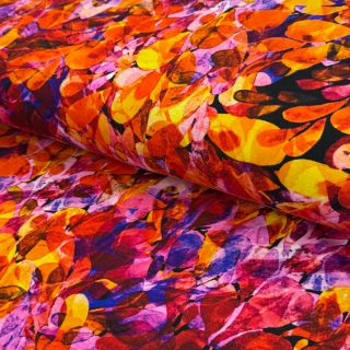 Pletenina VISCOSE LYCRA HEAVY Watercolor Abstract design B digital print