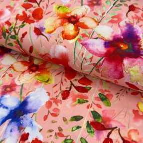 Pletenina VISCOSE LYCRA HEAVY Summer flowers design C digital print