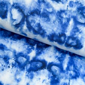 Pleteni materijal VISCOSE LYCRA HEAVY Indigo design A digital print