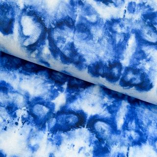 Pleteni materijal VISCOSE LYCRA HEAVY Indigo design A digital print