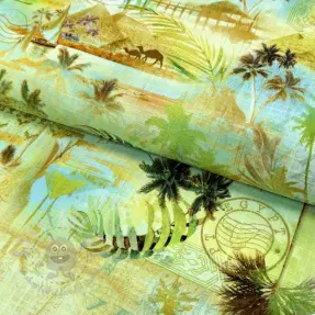 Viskoza s lanom Egypt design A digital print