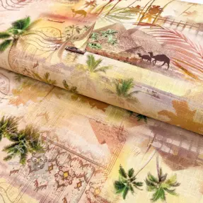 Viskoza s lanom Egypt design B digital print