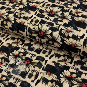 Viskoza s lanom Daisy design B digital print