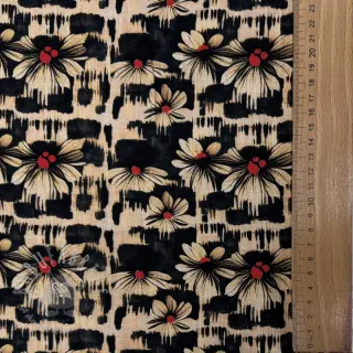 Viskoza s lanom Daisy design B digital print