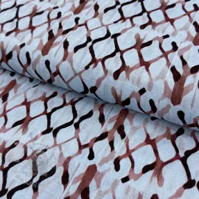 Viskoza s lanom Ivy Diamonds design A digital print