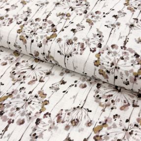 Viskóza s ľanom Agapanthus design D digital print