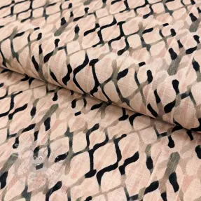 Viskoza s lanom Ivy Diamonds design B digital print