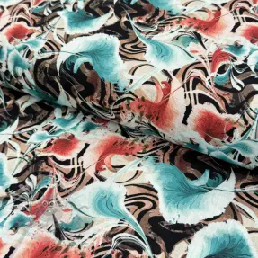 Viskoza s lanom Paint chaos design B digital print