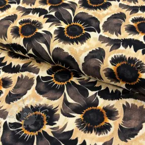 Viskoza s lanom Sunlower design A digital print