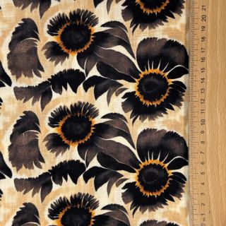 Viskóza s ľanom Sunlower design A digital print