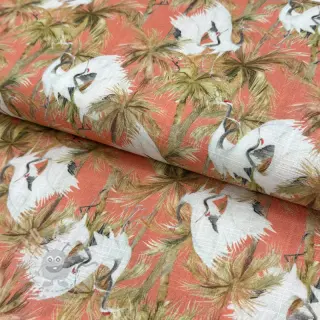 Viskoza s lanom Crane bird design B digital print