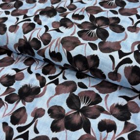 Viskóza s ľanom Lotus design A digital print