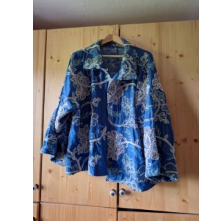 Pamuk JEANS Embroidery leaves black