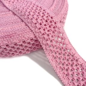 Pleteni lastik 5 cm pink