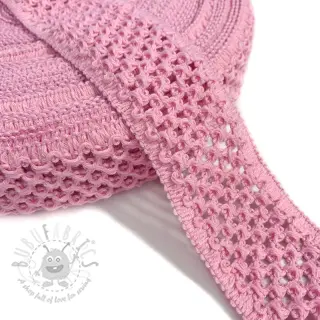 Pleteni lastik 5 cm pink