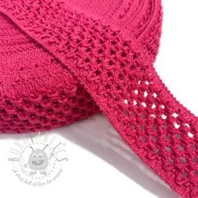 Pleteni lastik 5 cm fuchsia