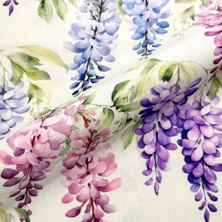 Dekorativna tkanina Serene Wisteria Charm digital print