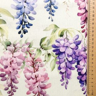 Dekorativna tkanina Serene Wisteria Charm digital print