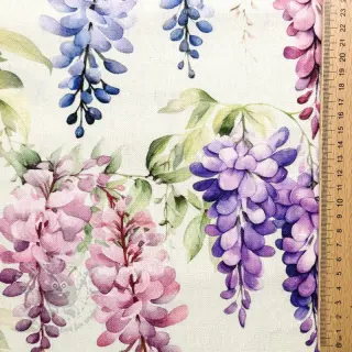 Dekorativna tkanina Serene Wisteria Charm digital print