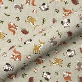 Dekorativna tkanina Linenlook premium Forest Friend Animal