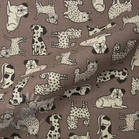 Dekorativna tkanina Linenlook premium Dog Wildlife Art