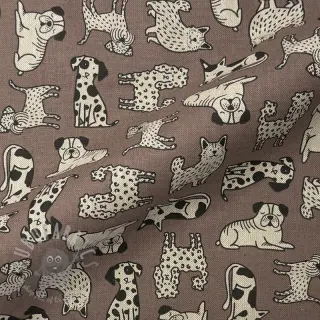 Dekorativna tkanina Linenlook premium Dog Wildlife Art