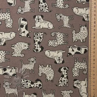 Dekorativna tkanina Linenlook premium Dog Wildlife Art
