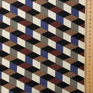 Dekorativna tkanina Linenlook premium Cube Illusion Art