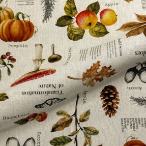 Dekorativna tkanina Linenlook Fall Harvest Recipe digital print