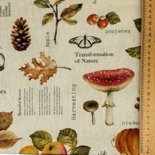 Dekorativna tkanina Linenlook Fall Harvest Recipe digital print