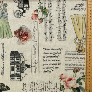 Dekorativna tkanina Linenlook Regal Newspaper digital print