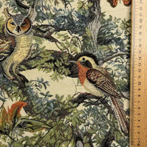 Dekorativna tkanina GOBELIN PREMIUM Bird Heritage Forest
